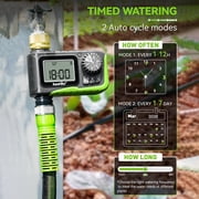 RainPoint Hose Timer, 1-Zone Large Screen Sprinkler Timer Programmable Watering Controller , Brass Inlet, Green