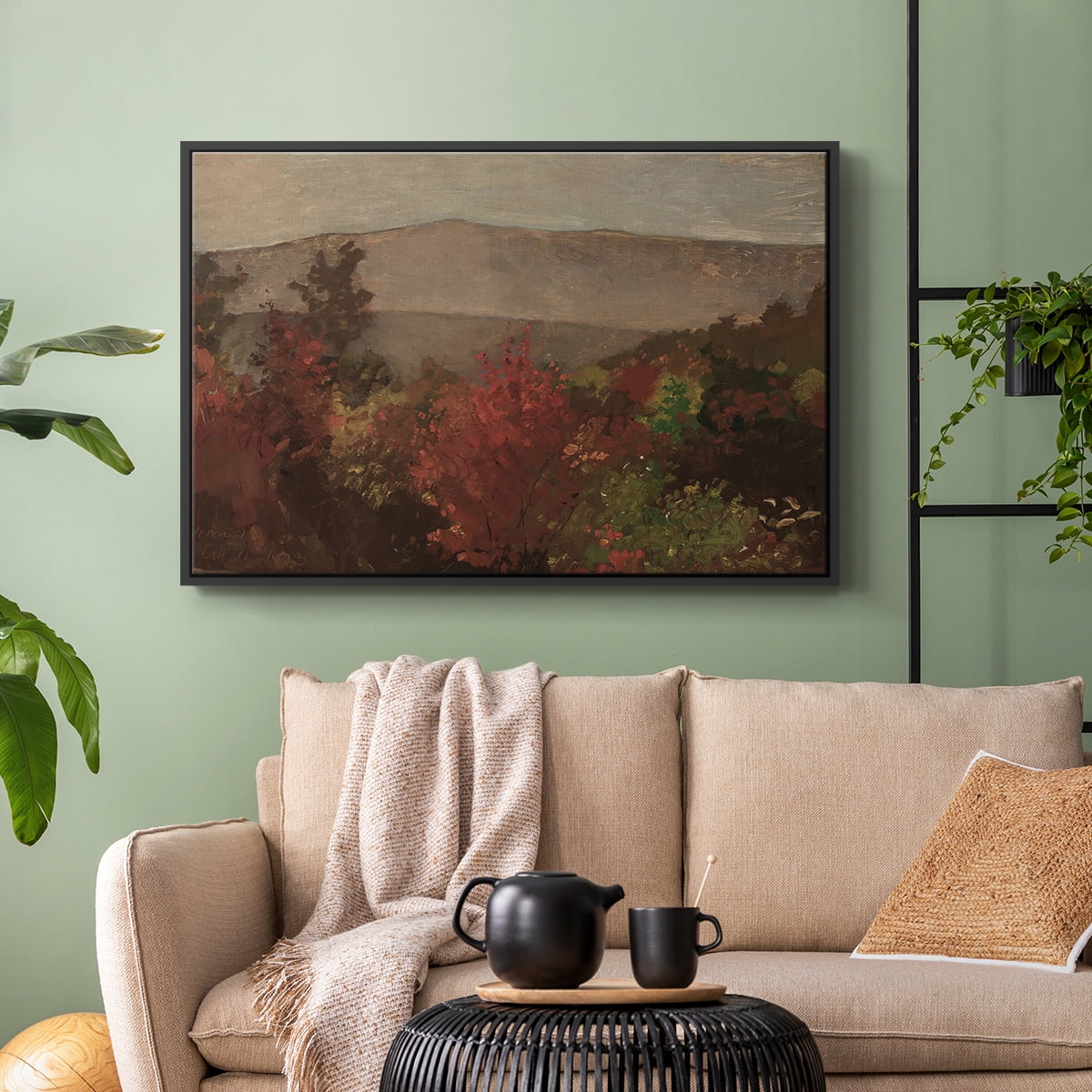 Vintage Landscape-CCCXXXI By Wexford Home Framed in Black Wood Gallery Wrapped Canvas 17 in. x 25 in.