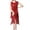 Red-03, variant on STETMN Women Layered Fringe Deep V Neck Cami Mini Dress Sleeveless Tassels Flapper Dresses