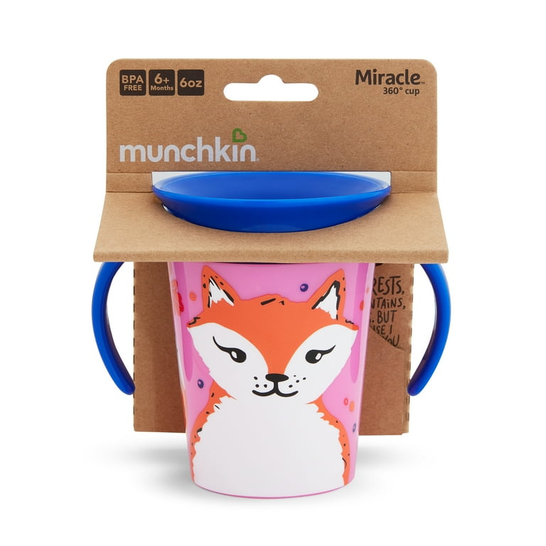 Munchkin® Miracle® 360° WildLove Trainer Sippy Cup, 6 oz, Red Fox