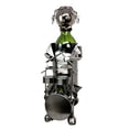 thumbnail image 2 of Atlantic Collectibles Rock Band Musician Drummer Hand Made Metal Wine Bottle Holder Caddy Decor Figurine 12"H, 2 of 4
