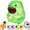 Green, variant on Capybara Squishy Glitter, Sparkly Capybara Squishy for Adults