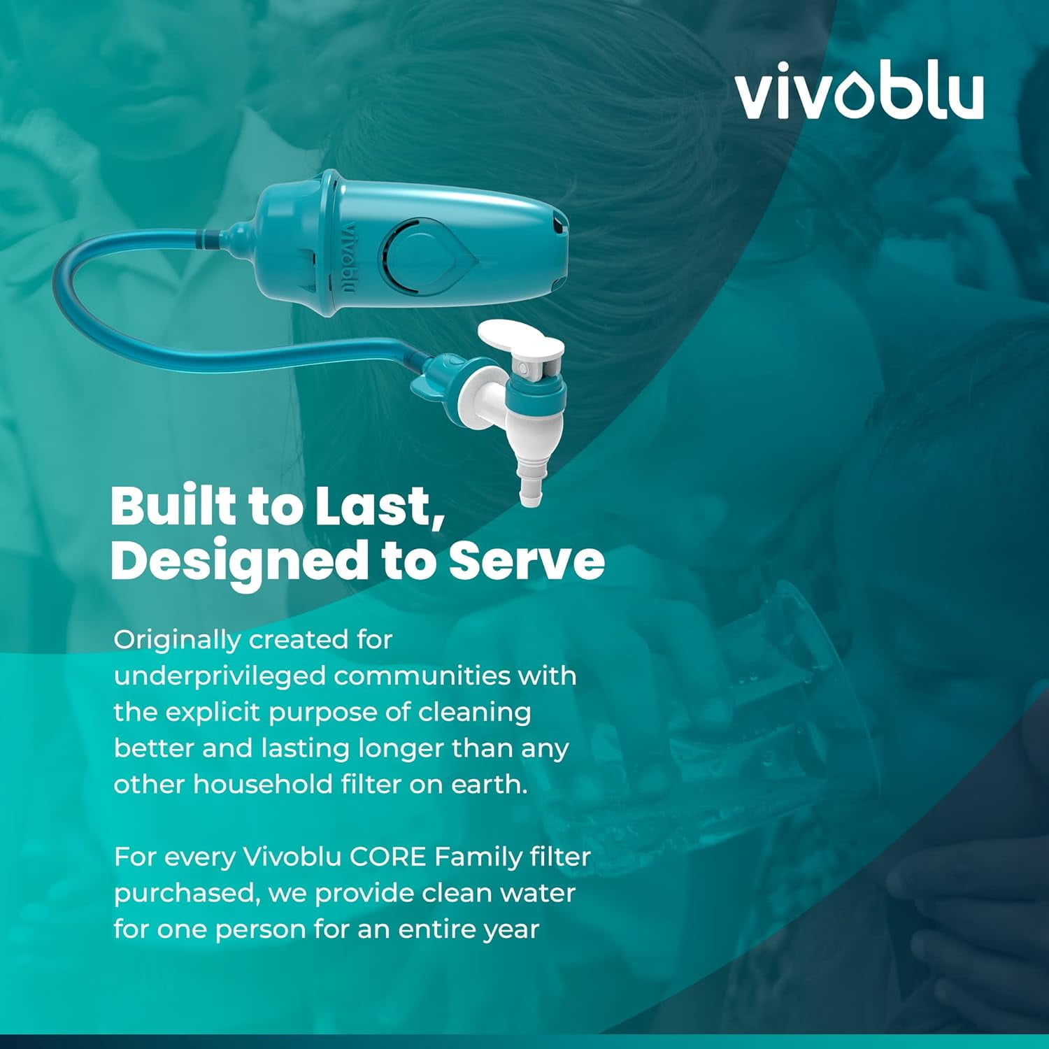 Vivoblu Family Survival System - Portable Emergency Preparedness Purifier Kit for Camping, Disaster Relief, and Outdoor Adventures