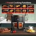 thumbnail image 3 of 7-in-1 Air Fryer, 5 QT Glass Basket Fryer, 360° Cooking Window, 1400W Precise Heating, Air Fry, Reheat, Roast, Bake, Patbrela LED Smart Touchscreen, 3 of 9