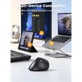 thumbnail image 4 of Ergonomic Vertical Mouse, Rechargeable Wireless Bluetooth Mouse for Small & Medium Hands, 4 Adjustable DPI Silent Click, Dual-Device Connection, Auto Sleep for Windows Mac OS，White, 4 of 8
