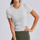 thumbnail image 5 of Camisa de Entrenamiento de Manga Larga para Mujeres Camisa de Senderismo Seca Rápida Respirable, Camisa de Entrenamiento de Manga Larga con Ajuste Suelto para Correr Yoga, Ropa Activa Al Aire Libre S, 5 of 8