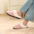 thumbnail image 4 of WALL QMER Warm Knit House Slippers for Women, Women's Fuzzy Memory Foam Slippers, Fluffy Winter House Shoes Indoor and Outdoor, Pink, 4 of 7