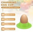 thumbnail image 3 of Uxcell 4 Pack Soft Boiled Egg Holder, Nonstick Silicone Egg Poacher Cups Poached Cups Kitchen Breakfast Gadget for Microwave Air Fryer Stove Top Cooking Boiled Poached, Green, 3 of 6