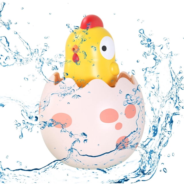 Juguete de Agua Hugo Eclosión Flotante para Bebé Huevo Rociador Rosa