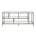 thumbnail image 6 of Evelyn&Zoe Winthrop Rectangular TV Stand with Glass Shelves for TV's up to 60", Aged Steel, 6 of 12