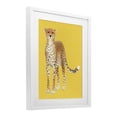 thumbnail image 2 of Stupell Industries Modern Exotic Cheetah over Yellow White Framed Print Under Glass, 17 x 21, by Karolina Sato, 2 of 8
