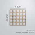 thumbnail image 3 of Ekena Millwork 15 3/8"W x 15 3/8"H x 1/4"T Medium Manchester Decorative Fretwork Wood Wall Panels, Red Oak, 3 of 18