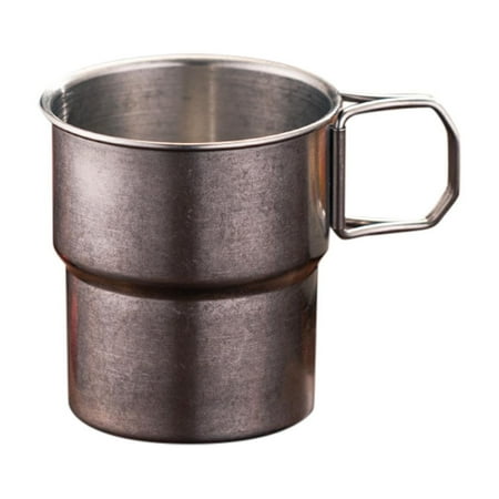 

With Lid Cup Sleeve Collapsible Coffee Cup 9.5 OZ 280ml Stainless Steel Foldable Handle Folding Camping Cup Leak Proof Portable Cup Travel Mug With Lids For Hiking Silver Vintage Soup Mugs Christmas