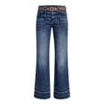 thumbnail image 4 of Vivianyo HD Women's Mid Rise Wide Leg Jeans with Patch Pocket, Pants For Women with Full‑Length Frayed‑Hem, Sizes XXS-2XL, 4 of 6