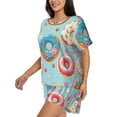 thumbnail image 2 of Xecao Colorful Donut print Swimsuit for women, Summer-ready, sporty style.Quick-dry fabric. Many sizes & colors., 2 of 9