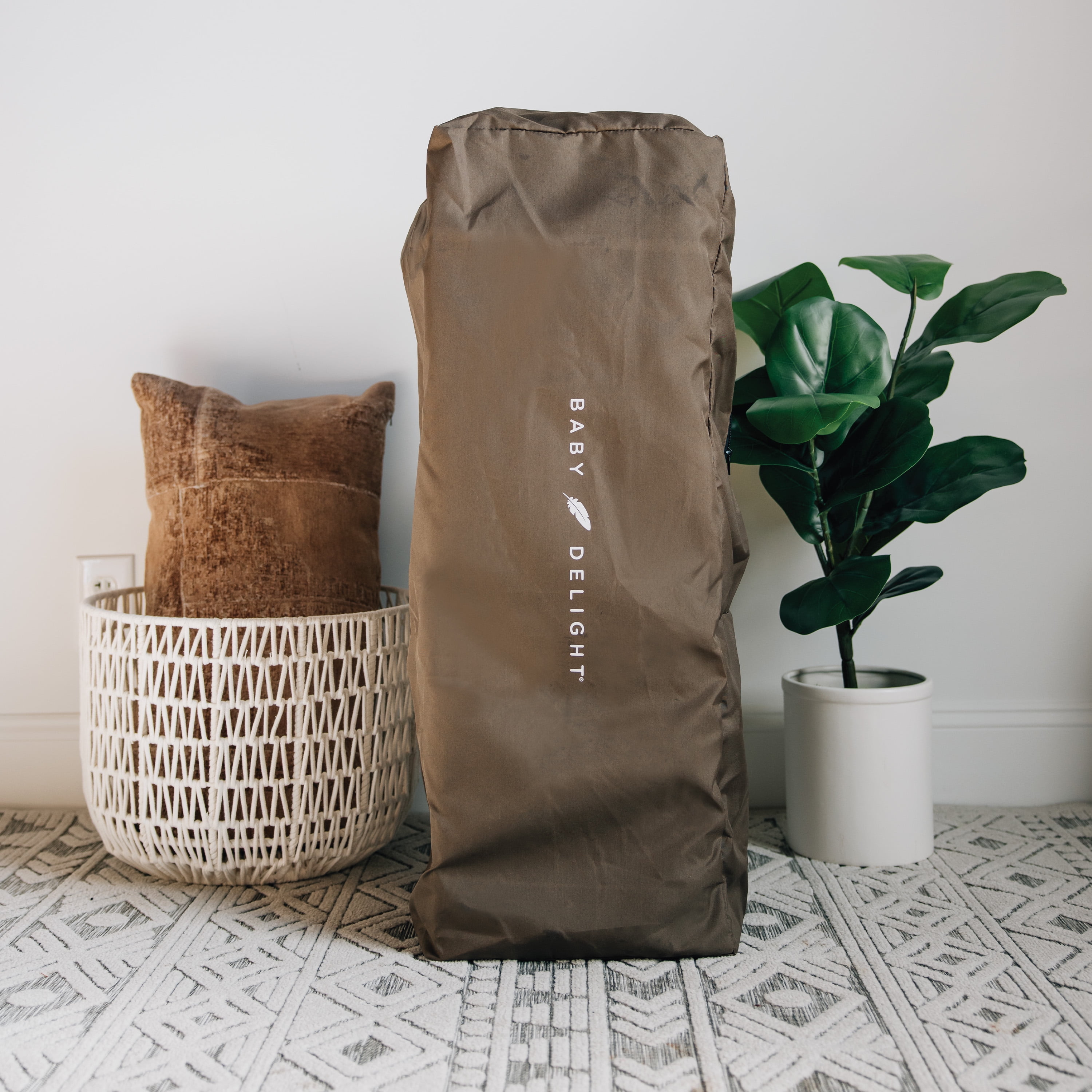 Baby Delight Lunaire Full Size Mesh Infant Crib & Playard, Organic Mocha