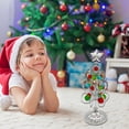 thumbnail image 4 of Tabletop Metal Christmas Decoration Tree Wrought Iron Ornament Display Stand Christmas Ornament 10 Inch Desktop Decorations Mini Xmas Tree 50% off Clearance, 4 of 7