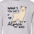 thumbnail image 4 of Inktastic Nana's You Say Alpaca My Bags Long Sleeve Youth T-Shirt, 4 of 5