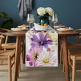 thumbnail image 2 of Wild Flowers Table Runner - 108 Inch Long, Kitchen Dining Table Runner Dresser Scarves, Farmhouse Country Floral Leaf Plant Farmhouse Decor for Coffee Tables Wedding Party Banquet, 2 of 8