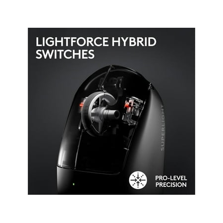 Logitech - G PRO X SUPERLIGHT 2 LIGHTSPEED Lightweight Wireless Optical Gaming Mouse with HERO 32K DPI Sensor - Black