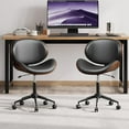LUXOAK Ergonomic Home Office Desk Chair Set of 2, Modern MidCentury