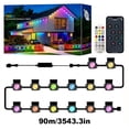 thumbnail image 1 of LOVEVER [Smart Outdoor Lights] Smart RGB Outdoor Light Strings  Permanent Outdoor Lights  LED Porch Eaves Lights | 75 Scene Modes  All Festival Scenes, 1 of 6