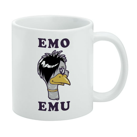 Emo Emu Funny Humor White Mug