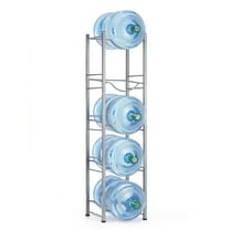 OYEAL 5-Tier 5 Gallon Water Jug Holder, Heavy-Duty Water Bottle Storage Rack for Kitchen, Office, Garage, Silver