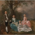 thumbnail image 3 of Thomas Gainsborough 15x15 Black Modern Framed Museum Art Print Titled - The Gravenor Family (ca. 1754), 3 of 5