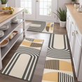 thumbnail image 2 of Brown Boho Geometric Pattern Kitchen Rugs Sets Of 3,Kitchen Runner Rugs Non Skid Washable,Decorative Kitchen Floor Mats for Kitchen,Sink,Laundry,17"x30"+ 17"x47" + 17"x59", 2 of 6