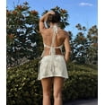 thumbnail image 5 of Women 2 Piece Skirt Sets Outfits Jacquard See Through Backless Top and Mini Skirt Sets for Women S, 5 of 7