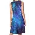 thumbnail image 2 of Beautiful space, stars, planets, cosmos Spring Summer Dresses for Women Fashion T-shirt Dress Casual Sleeveless Loose Sundress with Pockets, 2 of 5