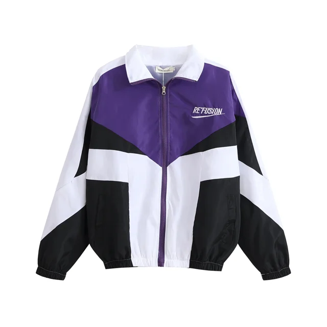 Chaqueta universitaria para hombre, ropa de calle, chaqueta Bomber bordada de retales, abrigo con cremallera, estilo universitario para parejas y mujeres