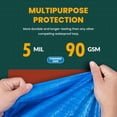 thumbnail image 3 of Lona impermeable grande - Lona de polietileno resistente de 5 mil de espesor, ideal para carpas con dosel, botes, casas rodantes o cubiertas de piscinas - Lonas protectoras multiusos con ojales para u, 3 of 5