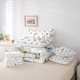 thumbnail image 6 of Feelyou Magic Dragon Teens Bedding Comforter Set 7 Pieces, Kawaii Dino Animal White Full Bedding Set, Cartoon Cloud Stars Reversible Fitted Sheet Flat Sheet, Microfiber Bedroom Decor, 6 of 8