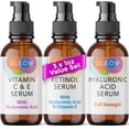 thumbnail image 1 of Set de sérum GLEOW con retinol, vitamina C y ácido hialurónico 90 ml, 1 of 6