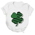 thumbnail image 4 of Aayomet St Patrick's Day Oversized T Shirts For Women Shirt for Women Love Heart Tee Shirts Cute Print Short Sleeves Graphic Tee Tops Plus Size,White XXL, 4 of 4