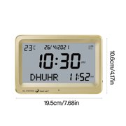 LCD Display Azan Clock Small Believe Clock for Prayer Times In Key Cities