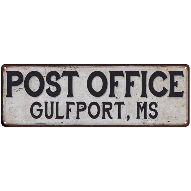 Gulfport, Ms Post Office Metal Sign Vintage 6x18 106180011474 Walmart