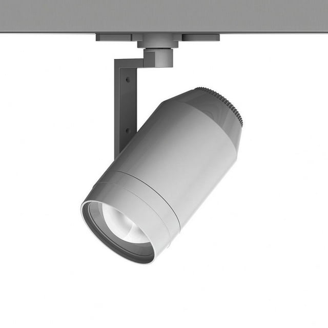 WAC Lighting Paloma LED Continuous Adjustable Beam Angle Low Voltage W-Track Head 277V 24W 3000K Spot to Flood 90 CRI Platinum Platinum