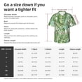 thumbnail image 6 of Green Plam Leaf Mens Hawaiian Shirt Short Sleeve Casual Button Up Tropical Summer Beach Shirt, 6 of 9