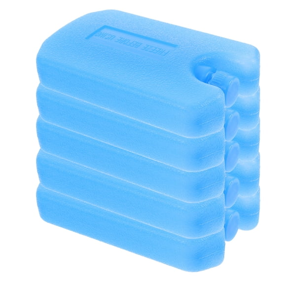 NICERIO 5Pcs Large Ice Pack Designed For Portable Cooling Ice Box Cooler Sky Blue