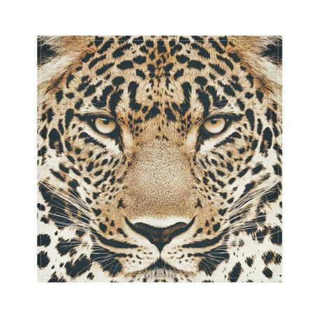 

Napkin Satin Napkin 20*20Inchx1 Kitchen Towel Dinner Plate Towel Decorative Towel Napkin Tea Towel Suitable For Kitchen Table Cartoon Leopard Face