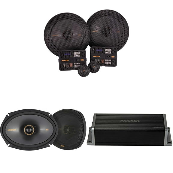 Kicker 47KEY2004 4-Channel DSP Smart Amp w/ 51KSS 6.75" & 6x9" Audio Upgrade Bundle