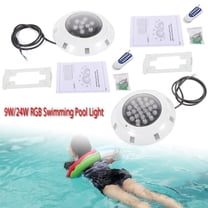 12V 24W RGB Underwater Swimming Pool Light Fountain Spa Led Lamp Remote ...