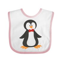 Inktastic Cute Penguin, Little Penguin, Penguin with Bow Tie Boys or Girls Baby Bib