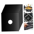 thumbnail image 3 of TEHAUX Protecteurs de Cuisinière Réutilisables 5Ensemble Tissu Enduit Noir Forme Carrée Lavable au Lave-Vaisselle, 3 of 8