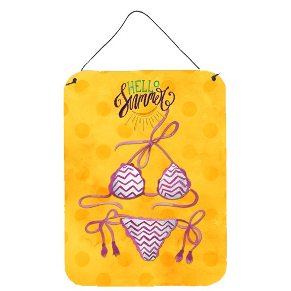 Bikini Swimsuit Yellow Polkadot Wall or Door Hanging Prints