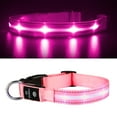 thumbnail image 3 of MASBRILL Glowing LED Dog Collar, Night Walking Light Dog Collar, Waterproof and USB Rechargeable for Small Medium Large Dogs Flashing Collar Pink-XS, 3 of 7
