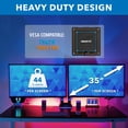 thumbnail image 2 of Mount-It! Heavy Duty Dual Computer Monitor Mount For Screens Up To 35", Gaming, RGB Lighting, Capacity 44 lbs., 18" Extension, 2 of 9